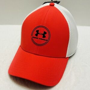 Under Armour Iso-Chill Driver Mesh Golf Hat Cap Stretch Flex XL/2XL Red Outdoors